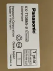Panasonic KX-T30865-B Doorphone Intercom Speaker Door Phone Black Door Intercom