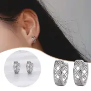 Wool Ball Stud Earrings For Women Round Braided Knot Silver 925 Knot Chunky Hot