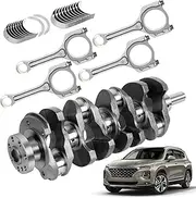 Engine 2.4 Crankshaft Connecting Rod Bearings Kit Compatible with Hyundai Santa Fe Sonata Tucson Kia Optima Sorento Sportage 2.4L, Replace 23111-2G200, 23111-2G230
