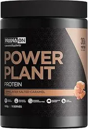 PranaOn Power Plant Protein - Himalayan Salted Caramel 500g, Himalayan Salted Caramel 0.66 kilograms (Pack of 1)