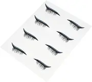 Eyeliner Sticker Set 4 Pairs Waterproof Adhesive Eyelash Strips for Quick Eye Look