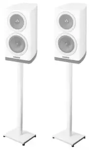2 White 37” Steel Stands For Wharfedale Diamond 225 Bookshelf Speakers