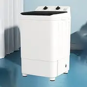 TT-YED Small Portable Shoe Washing Machine, 8Kg Capacity Single Bucket Semi-Automatic Shoe Washing Machine, Rotary Dryer with Timer And Drain Pipe, Camping Apartment RV