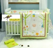 New Baby Boys Girls 3 Pieces Cotton Nursery Bedding Crib Cot Set-- Bear and Bee