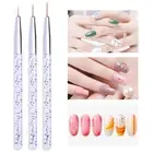 3pcs/set Nail Pen Colorful Surface Multifunction Sequins Flower Nail Art French