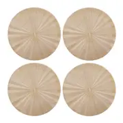 4pc Mikasa Round PU Gold Kitchen Table Placemat Set 38cm