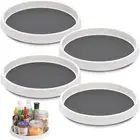 Lazy Susan Turntable, Set of 4, 10 Inch Non-Skid Lazy Susan Organizer for Cabine