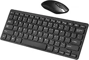Ultra-Thin 2.4g Wireless Keyboard Mouse Ergonomic Design Low Profile for Office Home Use