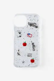 [Typo] Typo - Trinket Phone Case Iphone 13/14/15 - Trapped nyc icons / clear SOLID TRAPPED NYC ICONS / CLEAR