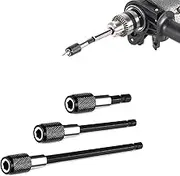 EZONEDEAL 3Pcs Drill Bit Extension,1/4 Inch Hex Shank Quick Release Bar Socket, Magnetic Socket Screwdriver Bit Holder 2.5" 4" 6" Extension Chuck Adapter for Screws,Drill, Handheld Driver