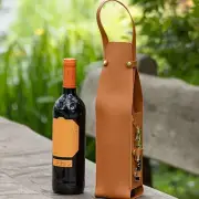 Leather Wine Gift Bags For Champagne Grape Wine Bottles Packing Storage Handbag