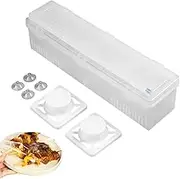 Food Cling Wrap Film Cutter | Refillable Food Wrap Slide Cutter - Sturdy Food Cling Wrap Film Cutter for Saran -Wrap, Aluminum Foil, Wax -Paper
