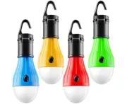 LED Portable Tent Light 4 Pcs Hook Camping Light-Hiking Fishing Power Outage