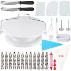 203 Pcs DIY Cake Decorating Turntable Stand Icing Piping Nozzles Tool Kit Baking