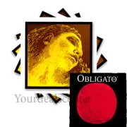 ^ Evah Pirazzi Gold Violin String Set 4/4 Gold G--- Obligato Gold E Loop