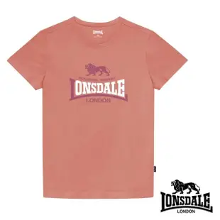 【LONSDALE 英國小獅】經典LOGO短袖T恤(粉橘LT001)