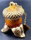 NIB 2004 Estee Lauder Spellbound Acorn On Stand Solid Perfume Amulet Pendant