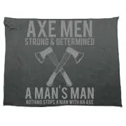 Axe Man Wood Splitting Strong And Determined - Funny Microfiber Gym Sports Towel