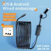 1080P Endoscope Camera IP67 Waterproof 2M Soft Wire Pipeline Inspection Borescop
