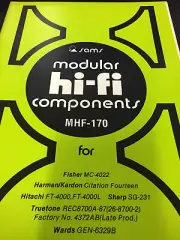 MHF-170 HI-FI SAMS MANUAL FISHER HARMAN HITACHI SHARP TRUETONE WARDS NOS