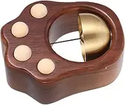 Sturdy Walnut Brass Doorbell: Magnetic Chime for Home Office Classroom