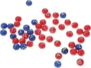 QUMIIRITY 49pcs Machine Ball Coloured Raffle Balls Bingo Color Balls Bingo Balls Yellow Bingo Roller Small Numbered Balls Bingo Balls Numbered Bingo Accesories Bingo Chips Plastic