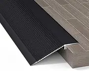 Carpet Trim Strip Carpet Trim Strip for Wood Tile Carpet, Extra Wide Metal Threshold Strips/Reducer Ramp, Flooring Edging Trim Covering Strip Home Decor(Black)