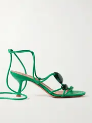[Zimmermann] Zimmermann - Gleam Embellished Leather Sandals - Green - FR38 FR 38 Green