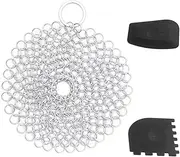 Cast Iron Cleaner Stainless Steel Robust Plastic Grill Scraper Self-Adhesive Hook Ring Cleaner Oven Grill Pans Cast Iron Pan Woks Oven Accessories
