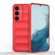 For Samsung Galaxy S24+ Plus Case, Wavy Shield, Grippy Shielding Cover, Red