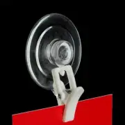Clever Clip Suction Cup - White Swivel Organizing Clip Sign Holder - 22 Count