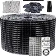 30M x 20cm Solar Panel Bird Wire Mesh + 100pcs Stainless Steel Fasteners -BAQI Kintsugi, Stainless Steel, PVC Coated - 1.25cm² Wire Mesh Roll Kit - Critter Fence - Pigeon Proofing - Bird Guard