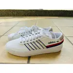 (新品) ADIDAS DELPALA WHITE SCARLET BLUE 男白布鞋10號(無鞋盒>>>降價中)