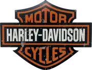 Distressed Large Harley Davidson Motor Cycles Metal Shield Wall Sign
