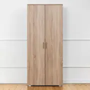Stockholm Storage Cupboard Slim - Natural Oak - Scandi Brass