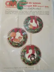 Columbia Minerva Crewel Christmas Ornament Kit #7100 SEALED 1979 NOS