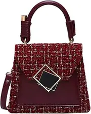 [Reberomantic] Women Crocodile Pattern Leather Clutch Purse Detachable Shoulder Strap Tote Handbag