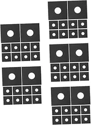 5sets Stylish Paper Record Sleeves Vintage Vinyl Record Covers Scratch Protection for Player 12pcs*5