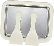 YWJLQH Ice Cream Roll Maker for DIY Gelato And Yogurt with Spatulas for Family Fun, Cream White