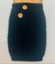 Funky Junque's Knit Button Boot Cuffs, Black, One Size - NEW