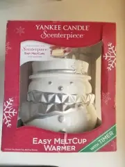 Yankee Candle Snowman Scenterpiece Easy MeltCup Warmer w/Timer - NEW IN OPEN BOX