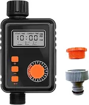 zolyet Electronic Irrigation Regulator Automatic Irrigation Timer with Large Screen Sprinkler Controller 9 Separate Timing Programs Weak Electrici Protection Rain Sensor Garden Watering Device Black