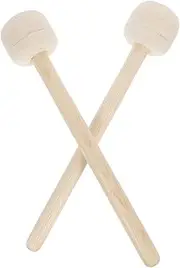 Kisangel Wood Handle Drum Mallets 2 Pack Drumstick for Bass Drum Percussion Mallets