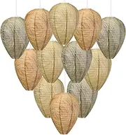 Retisee 12 Pcs Wasp Nest Decoy Wasp Deterrent Fake Wasp Nest Hanging Wasp Repellent for Hornets Outdoor Home Garden