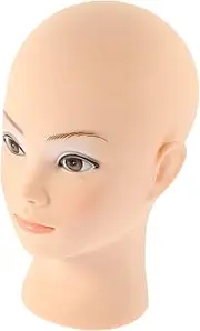 DECORNIJIA Durable Wig Mannequin Head for Hair Styling and Display for Salon and Home Use for Wig Making Eyelash Extensions Makeup Practice and Art Display