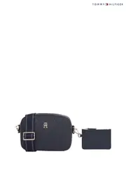 Tommy Hilfiger Blue Monogram Camera Bag (W62871) | $300