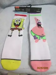 Sponge Bob & Patrick Star Crew Men's Socks By Odd Sox Size 6 - 13 New