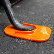 KiWAV - orange kickstand side stand pad safer unstable ground fits HD & metric