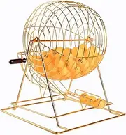 Lottery Drawing Machine, Lottery Machine Manual Bingo Cage, Metal Raffle Drum Spin Machine with 50 Number Balls, Bingo Lottery Party Lucky Draw Fundraiser for Party, Game