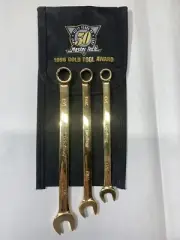 RARE Snap On Tools 3-piece Gold wrench set 1996 Master Tech Gold Tool Award, USA